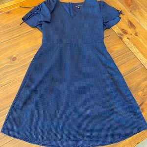 J. Crew blue and white polka dot dress